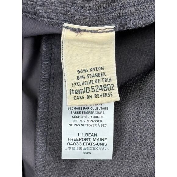 LL Bean Access Trail Straight Leg Pants Women's 14 Gray Hiking Outdoors Camping - Picture 11 of 11